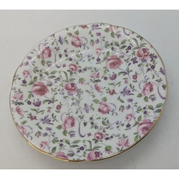 Windsor Chintz Teacup and Saucer Pink Roses Fine Bone China Gold Trim Vintage - Picture 3 of 10